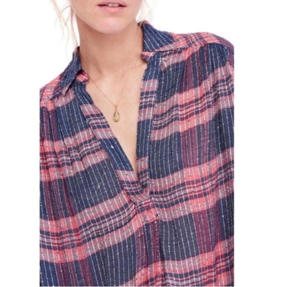 Free people fearless love oversized top pink Small NWT - Picture 2 of 5